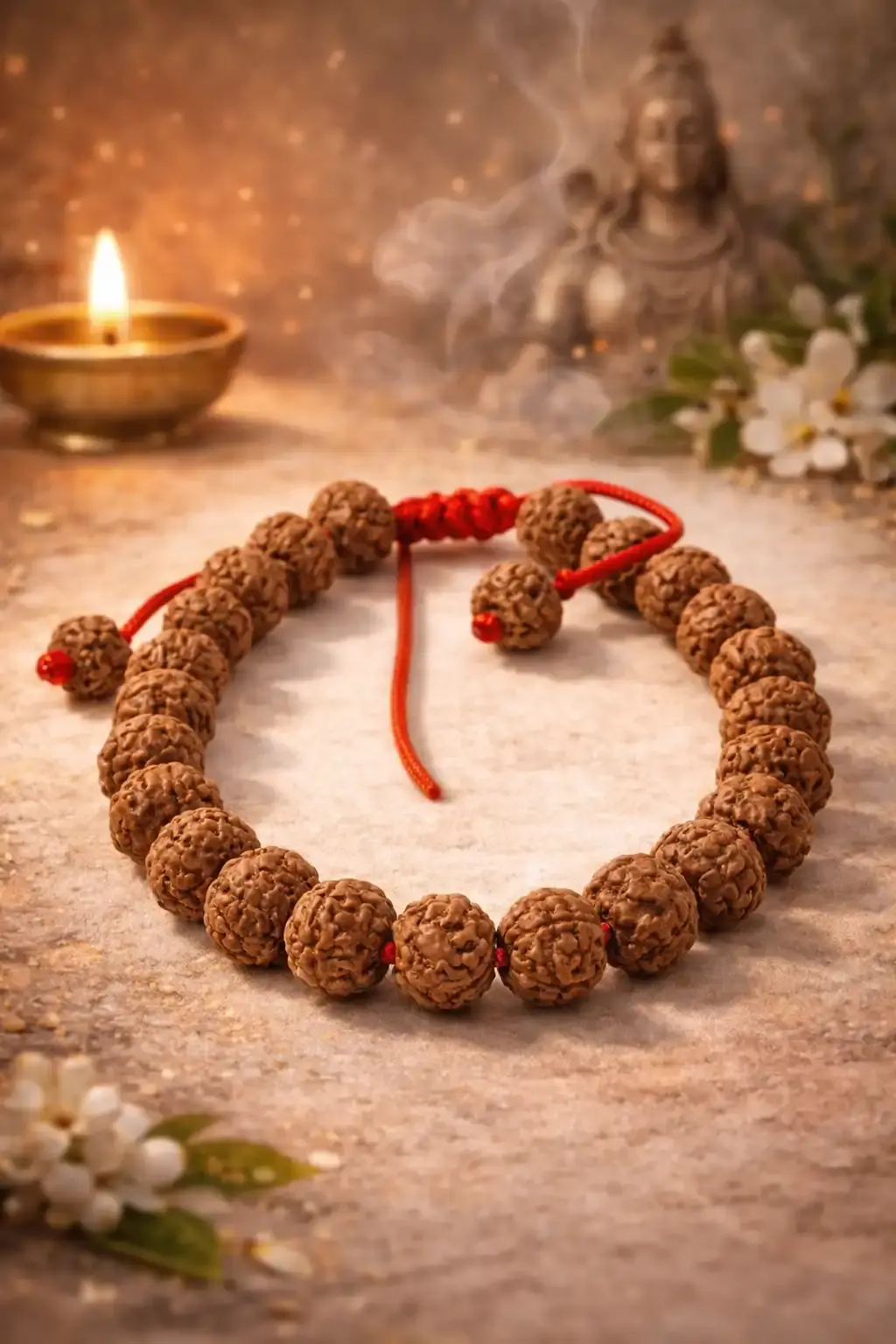 6 Mukhi Indonesian Rudraksha Bracelet (27 Beads, 8–10mm) with Sample X-Ray Certificate – Original & Certified