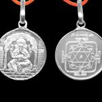 Ganesh Yantra Pendant In Pure Silver