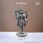 Lord Karthikeya Idol In Pure 925 Silver