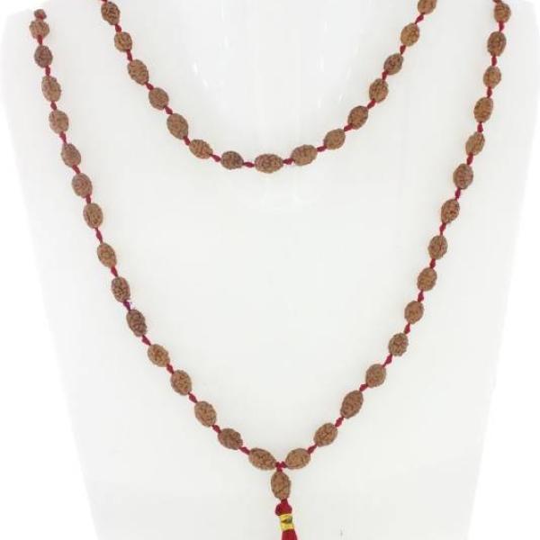 3 Mukhi Indonesian Rudraksha Mala 108 Beads (7mm-9mm)