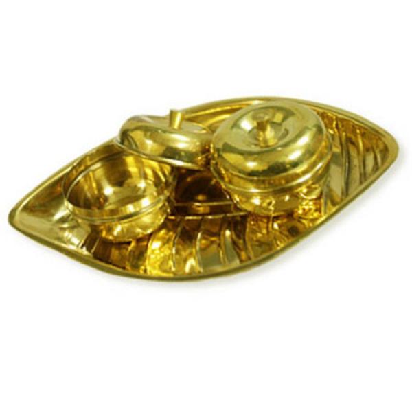 Haldi Kumkum Container In Brass