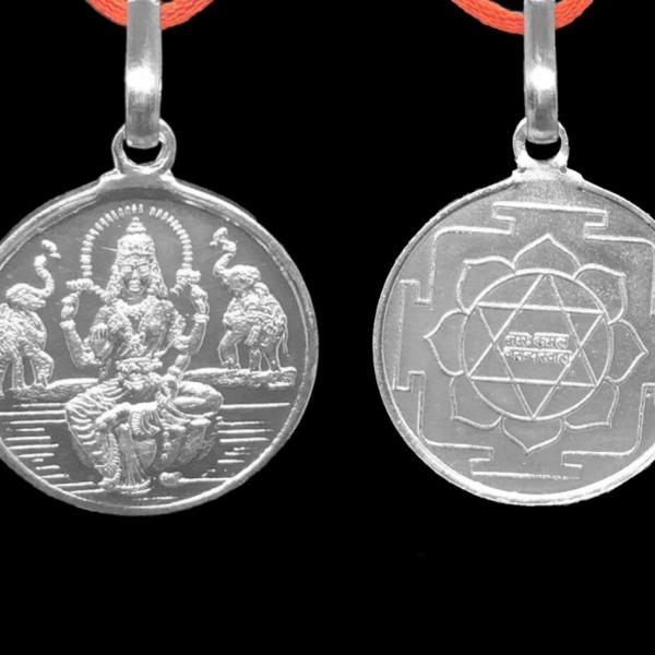 MahaLaxmi Yantra Pendant In Pure Silver