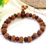 7 mukhi Mahalaxmi bracelet from Java with Red Sandalwood beads