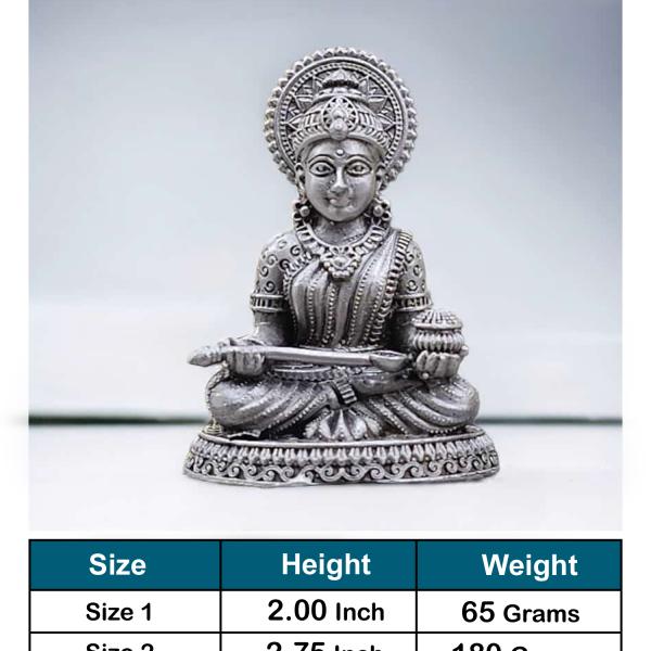 Annapurna Devi Idol In Pure 925 Silver