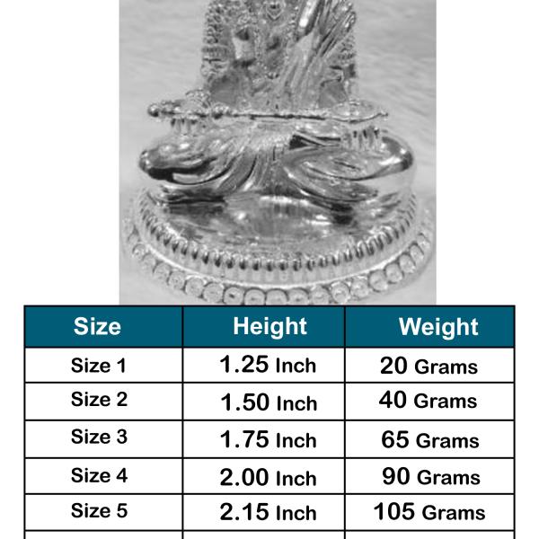 Annapurna Devi Idol In Pure 925 Silver-(3)