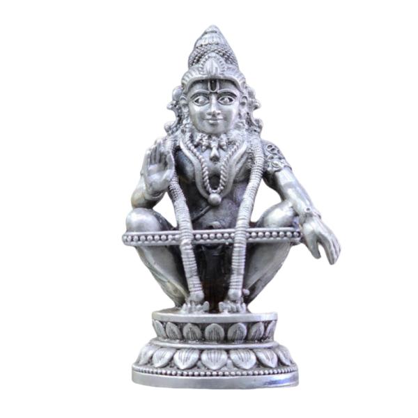 Lord Ayyappa Idol In Pure 925 Silver