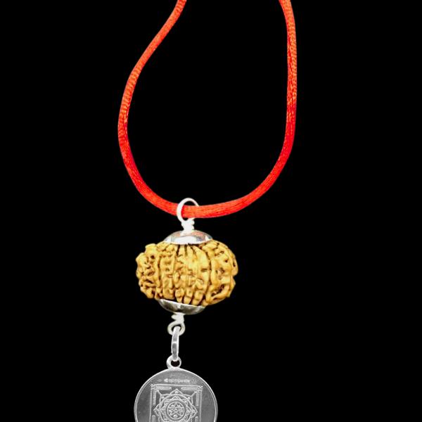Mahamritunjaya Kavach 14 Mukhi Rudraksha With Silver Yantra