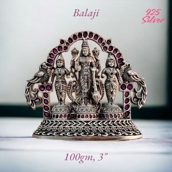 Balaji Idol In Pure 925 Silver (2)
