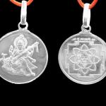 Saraswati Yantra Pendant In Pure Silver