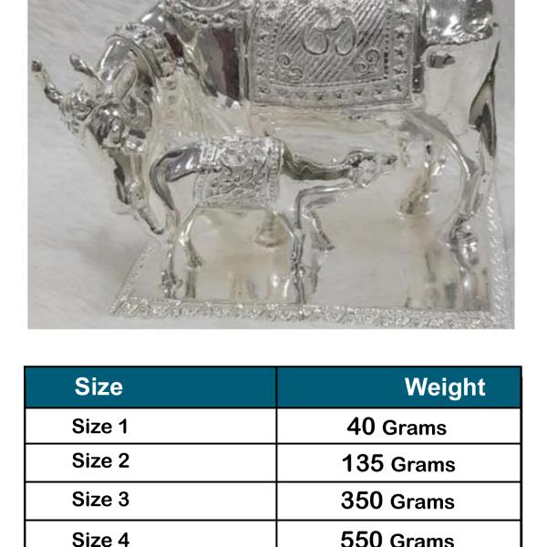 Cow With Calf In Pure 925 Silver (2)
