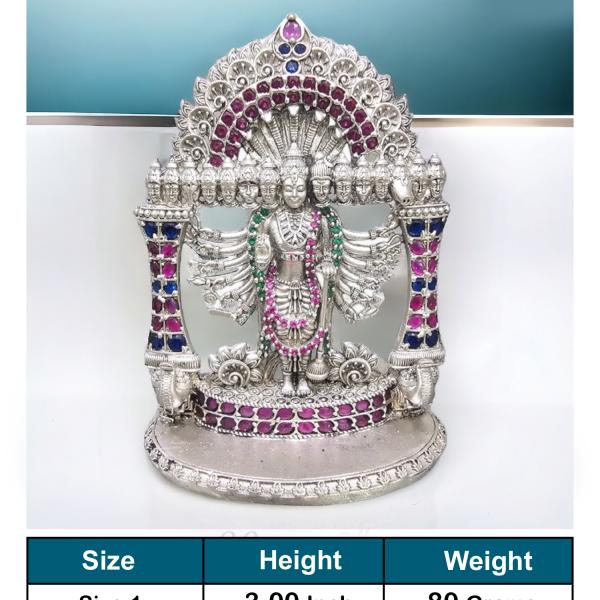 Dasavatharam Idol In Pure 925 Silver