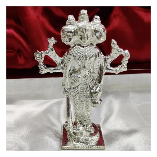 Dattatreya Idol In Pure 925 Silver (1)