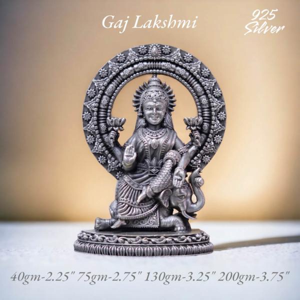 GajaLaxmi Idol In Pure 925 Silver (1)