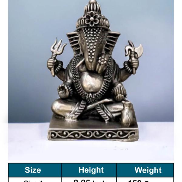 Ganesh Idol In Pure 925 Silver (9)