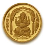 Lord Ganesh Coin In Pure 999 Gold 24K 1 Gram