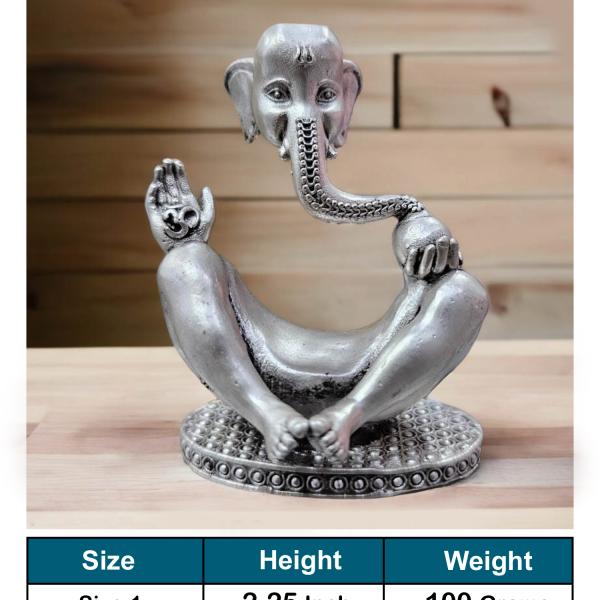 Ganesh Idol In Pure 925 Silver (14)