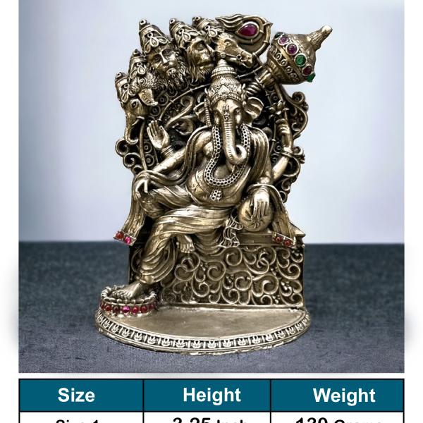 Ganesh Idol In Pure 925 Silver (7)