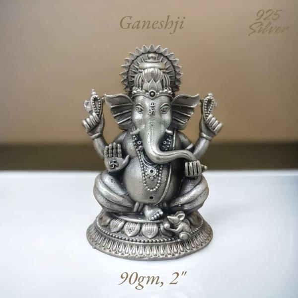 Ganesh Idol In Pure 925 Silver (10)