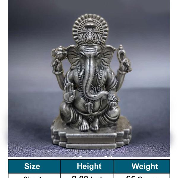 Ganesh Idol In Pure 925 Silver (6)