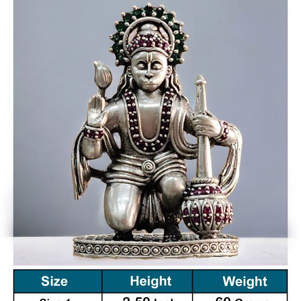 Hanuman Idol In Pure 925 Silver