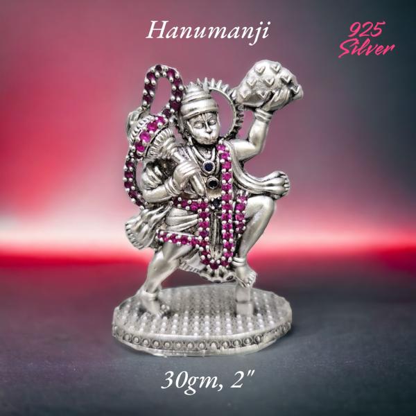 Hanuman Idol In Pure 925 Silver (1)