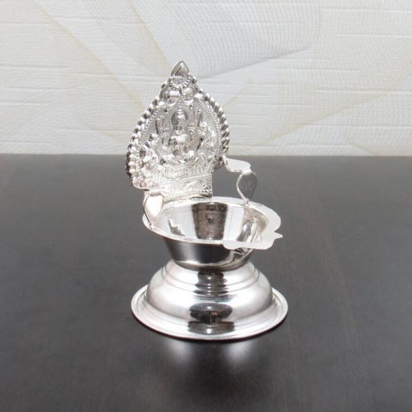 Mahalaxmi Diya In Pure Silver Goddess Laxmi Oil Lamp