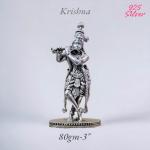 Shree Krishna Idol In Pure 925 Silver (3)
