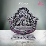 Shree Krishna Idol In Pure 925 Silver (6)