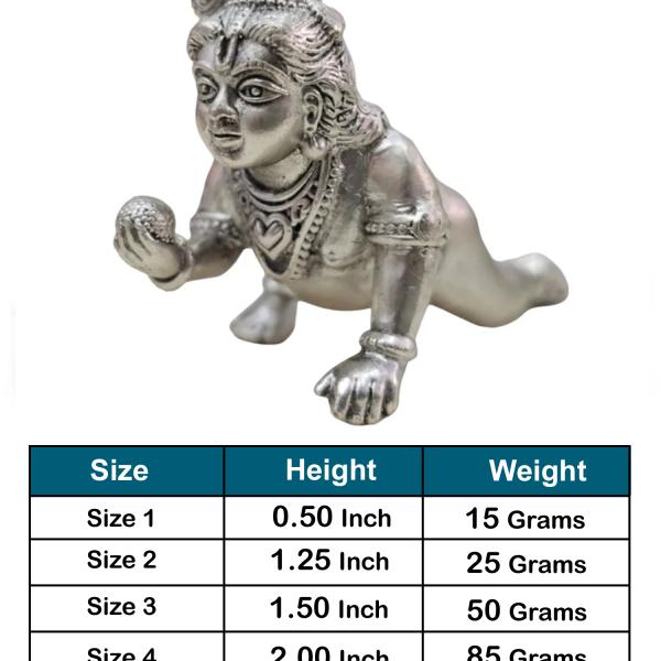 Laddu Gopal Idol In Pure 925 Silver (1)