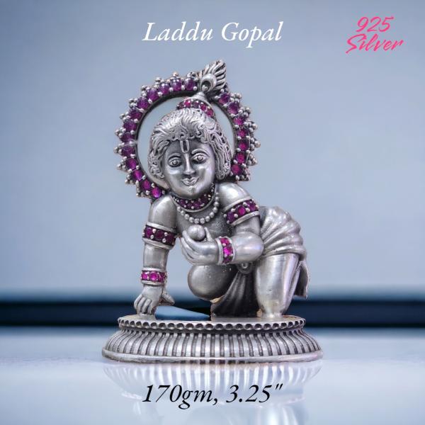 Laddu Gopal Idol In Pure 925 Silver