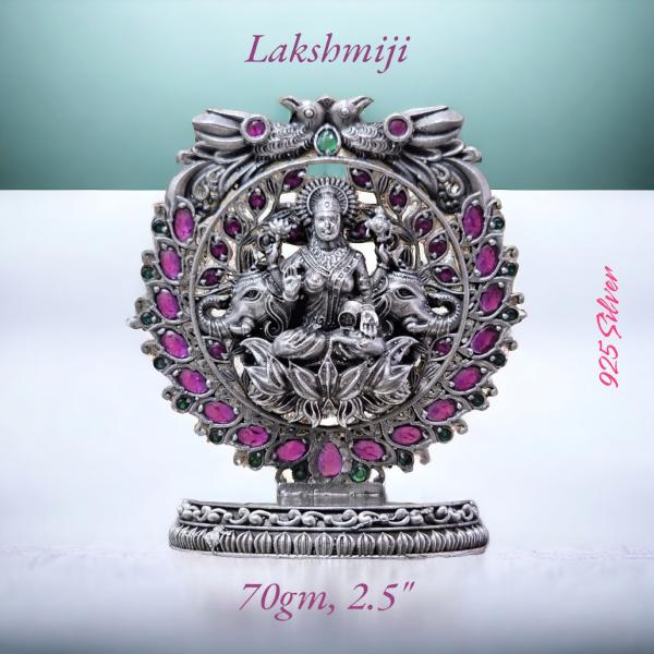 Goddess Laxmi Idol In Pure 925 Silver (1)