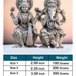 Ganesh Laxmi Idol In Pure 925 Silver (3)
