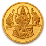 Goddesss Laxmi Coin In Pure 999 Gold 24K 1 Gram