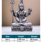 Lord Shiva Idol In Pure 925 Silver