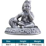 Makhan Chor Bal Gopal Idol In Pure 925 Silver