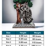 Radhe Krishna Idol In Pure 925 Silver (1)