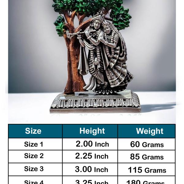 Radhe Krishna Idol In Pure 925 Silver (1)