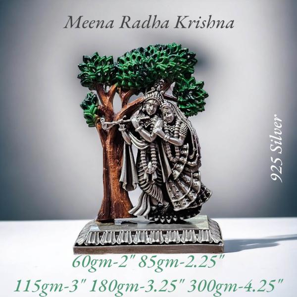 Radhe Krishna Idol In Pure 925 Silver (1)