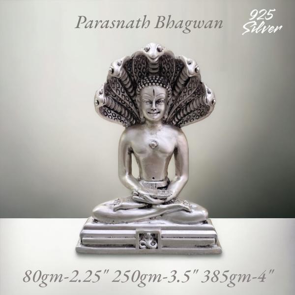 Parshvanath Idol In Pure 925 Silver (1)