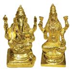 Ganesh Laxmi Idol In Panchdhatu