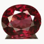 Natural Red Garnet Gemstone 5-6 Carats Oval