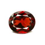 Natural Red Garnet Gemstone 6-7 Carats Oval