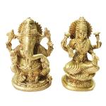 Ganesh Laxmi Idol In Brass