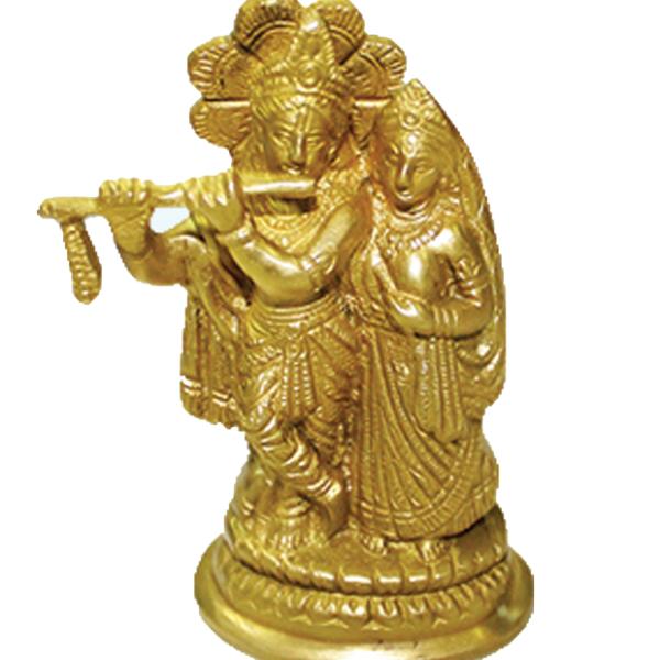 Radhe Krishna Idol In Brass