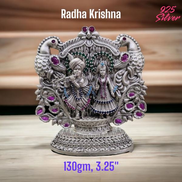 Radhe Krishna Idol In Pure 925 Silver (2)