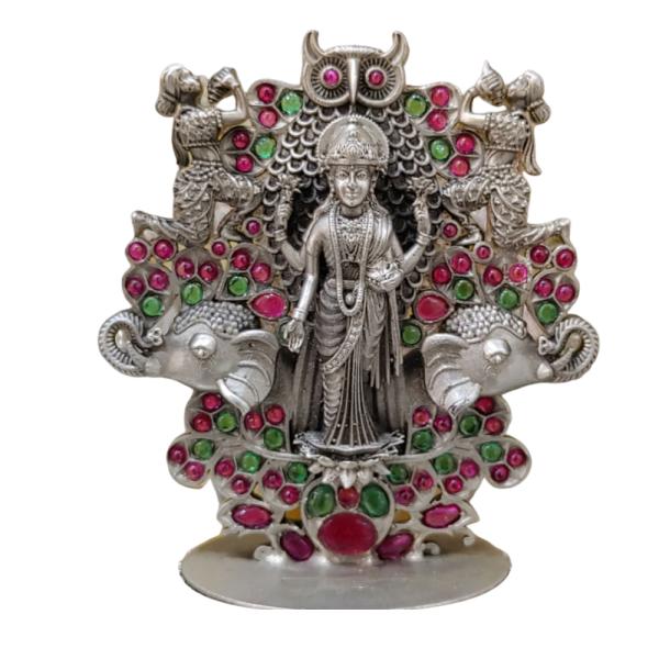 Goddess Laxmi Idol In Pure 925 Silver