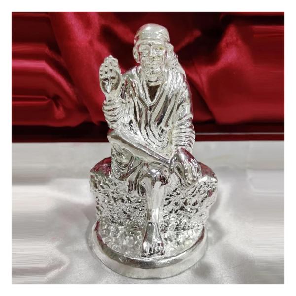 Sai Baba Idol In Pure 925 Silver (2)