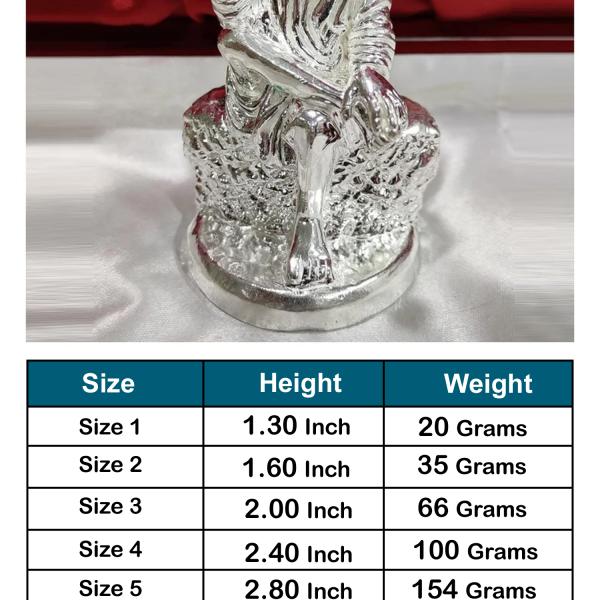 Sai Baba Idol In Pure 925 Silver (2)