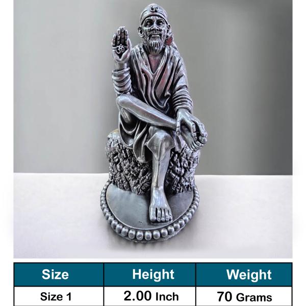 Sai Baba Idol In Pure 925 Silver (1)
