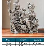 Shiv Parivar Idol In Pure 925 Silver-(2)